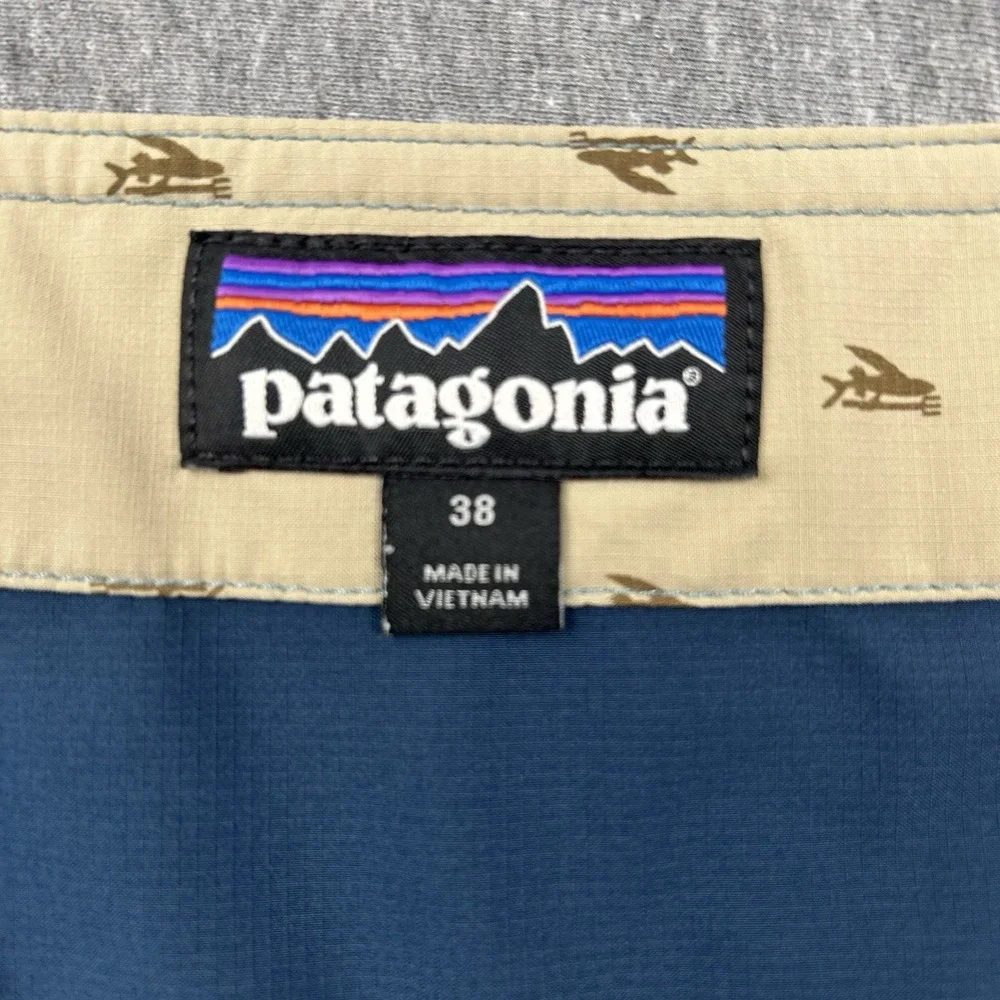 Patagonia Board Shorts‎ Mens 38 Blue Stripes 9